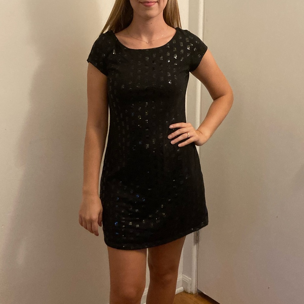 Black Sequin Dress
